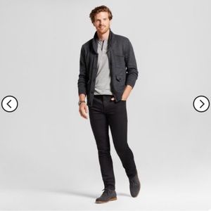 NEW Men skinny black jeans denim 32x30